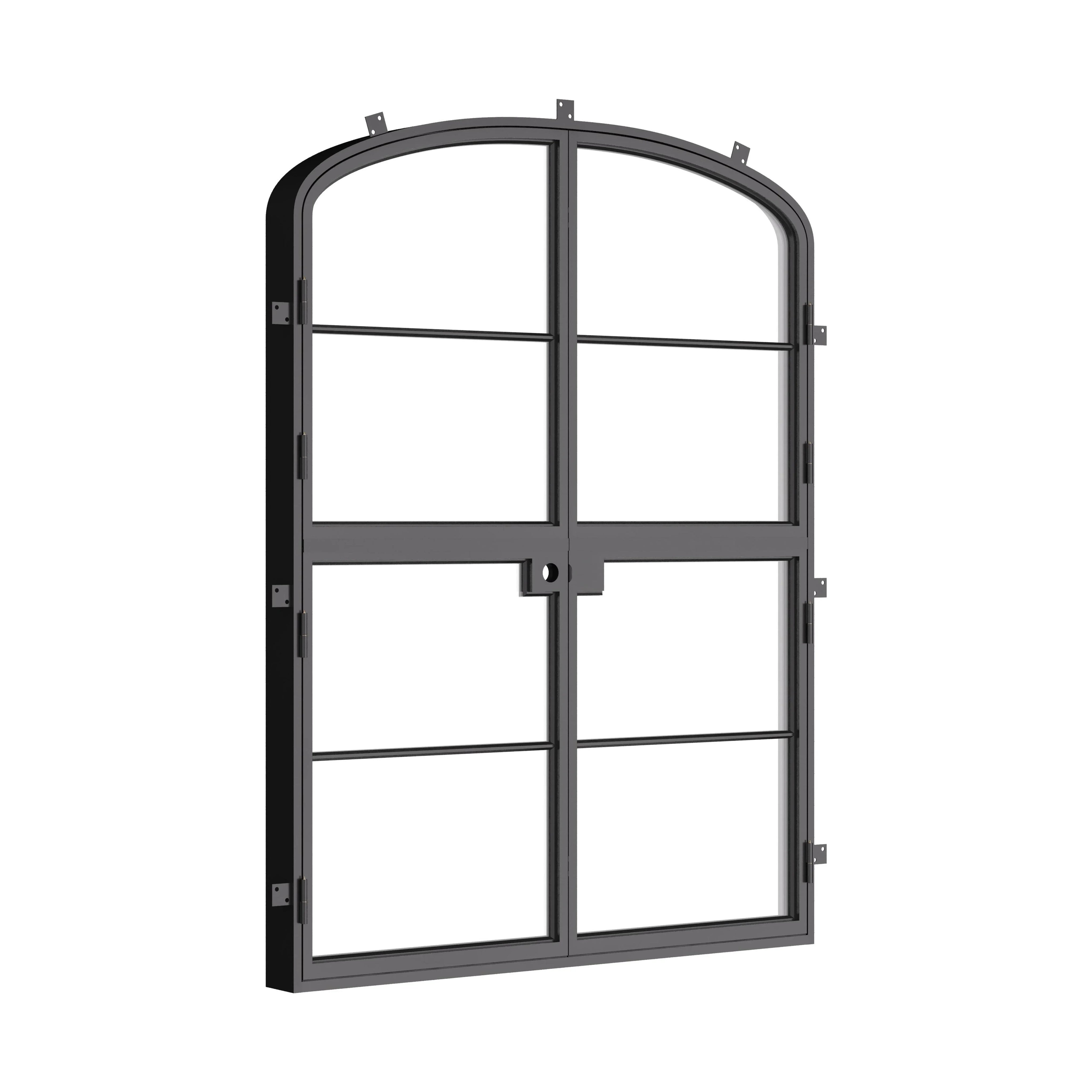 Air 4 mini arch Dutch doors with steel grid pattern