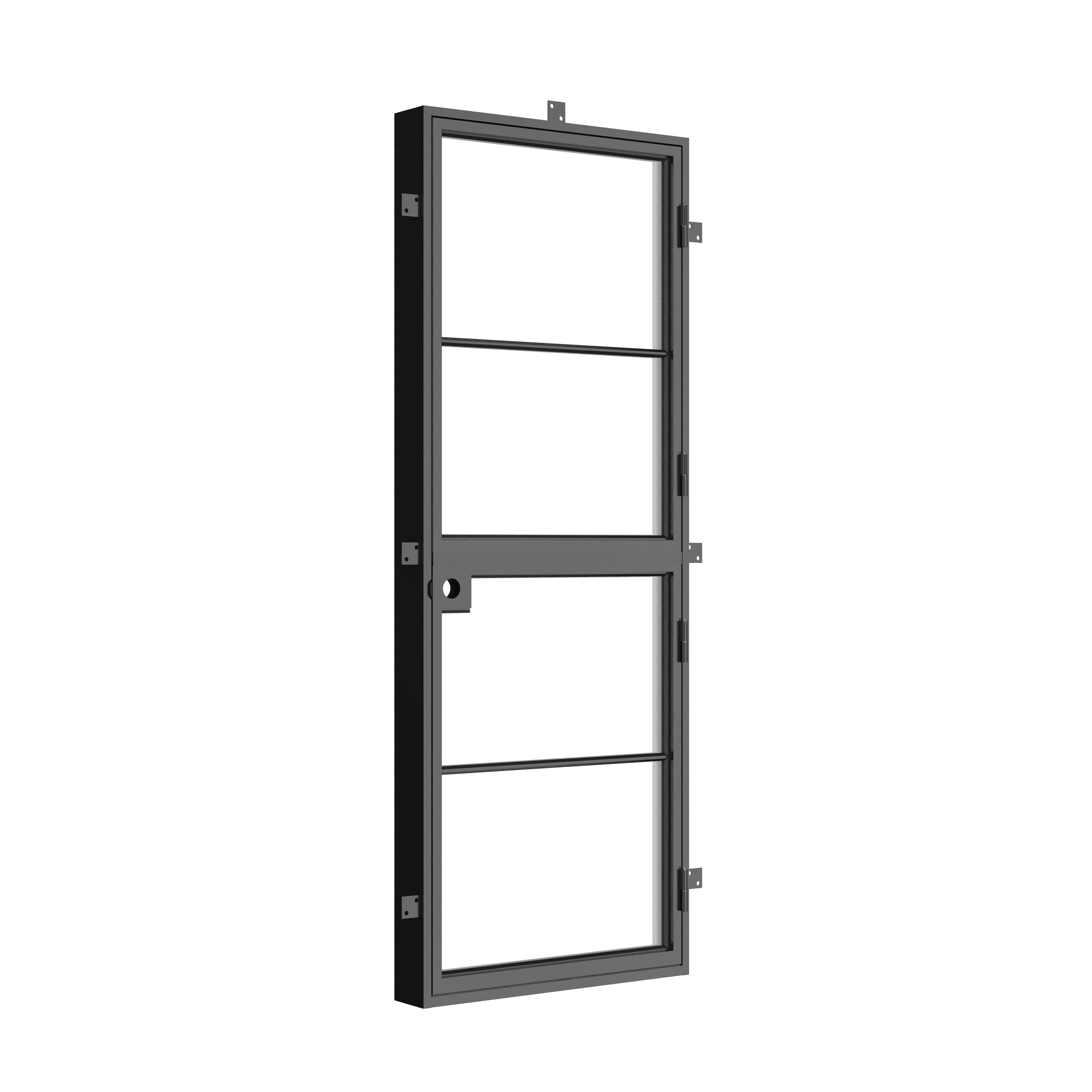 Air 4 Dutch flat steel entry door with modern split panel design