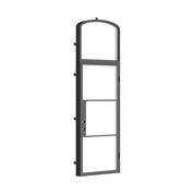 Air 4 single flat exterior door with mini arch top window and slim steel frame