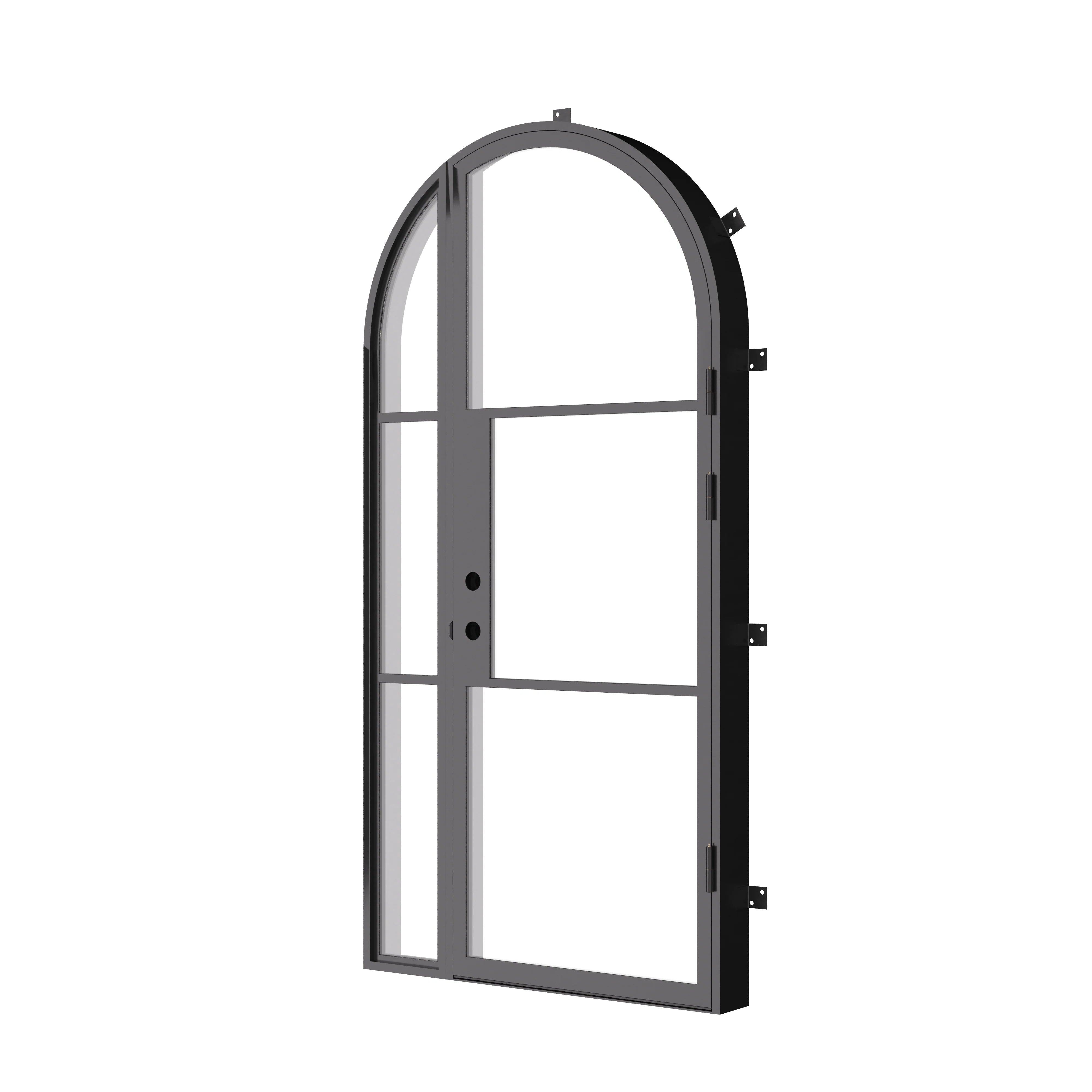 Air 4 single full arch modern door with left glass, cold rolled frame and premium paint