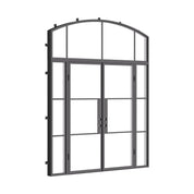 Air 4 modern architectural steel double door with arched top window