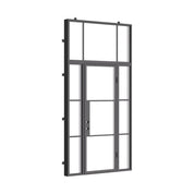 Air 4 thermally broken single flat door with sidelights and transom