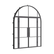 Custom Air 4 double door set with sidelights and curved top glass