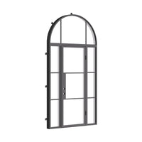 Air 4 with Side Windows and Full Arch Top Window - Single Flat by Pinky’s Iron Doors — home doors, view 4