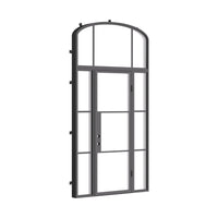 Air 4 with Side Windows and Mini Arch Top Window - Single Flat by Pinky’s Iron Doors — home doors, view 4