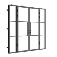 Air 4 with Thermal Break and Side Windows - Double Flat | Standard Sizes by Pinky’s Iron Doors — windows, view 3