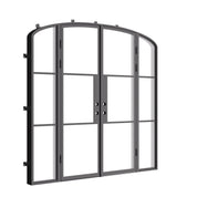 Air 4 double mini arch steel doors with sidelights and narrow sightlines