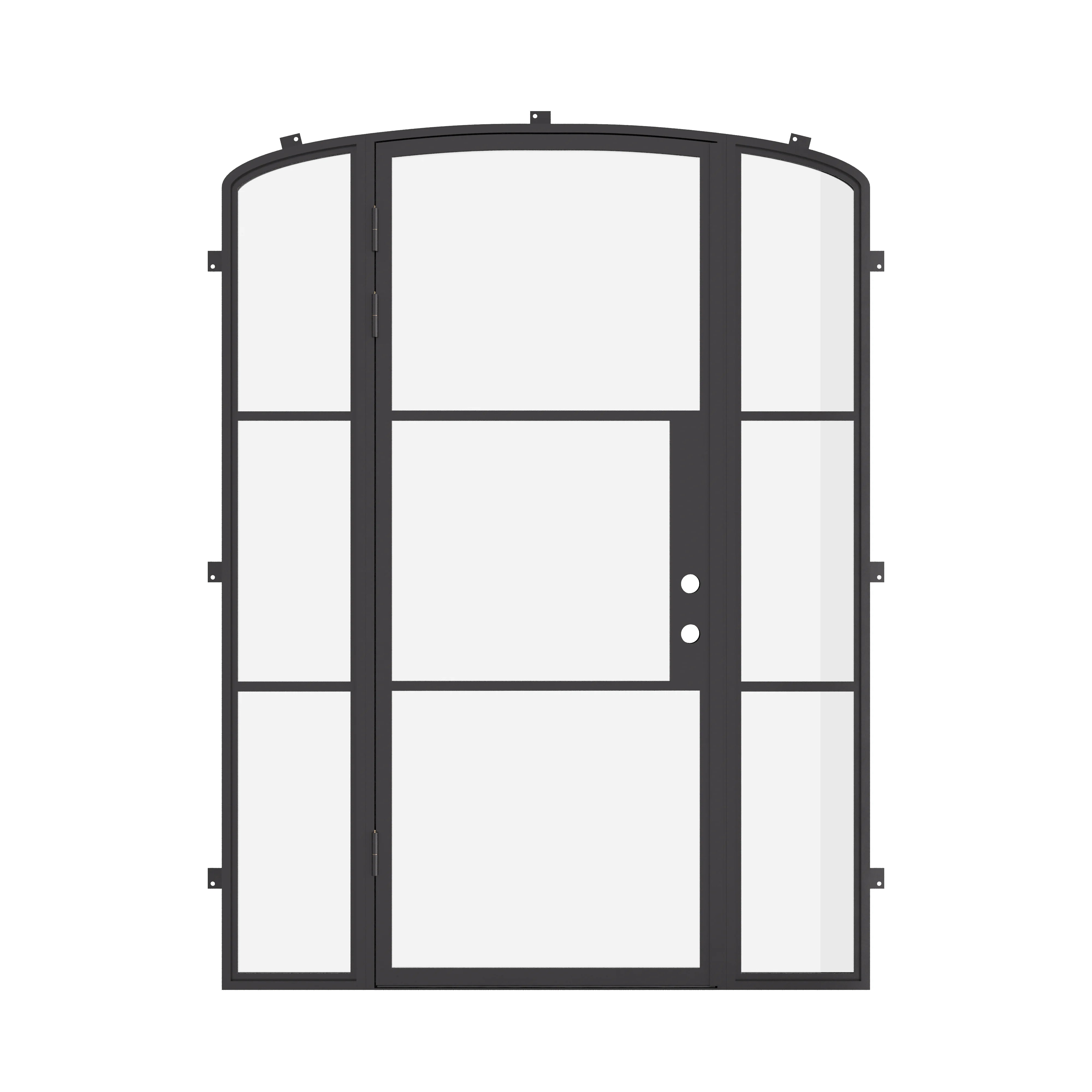 Air 4 mini arch single exterior door with tempered glass panels