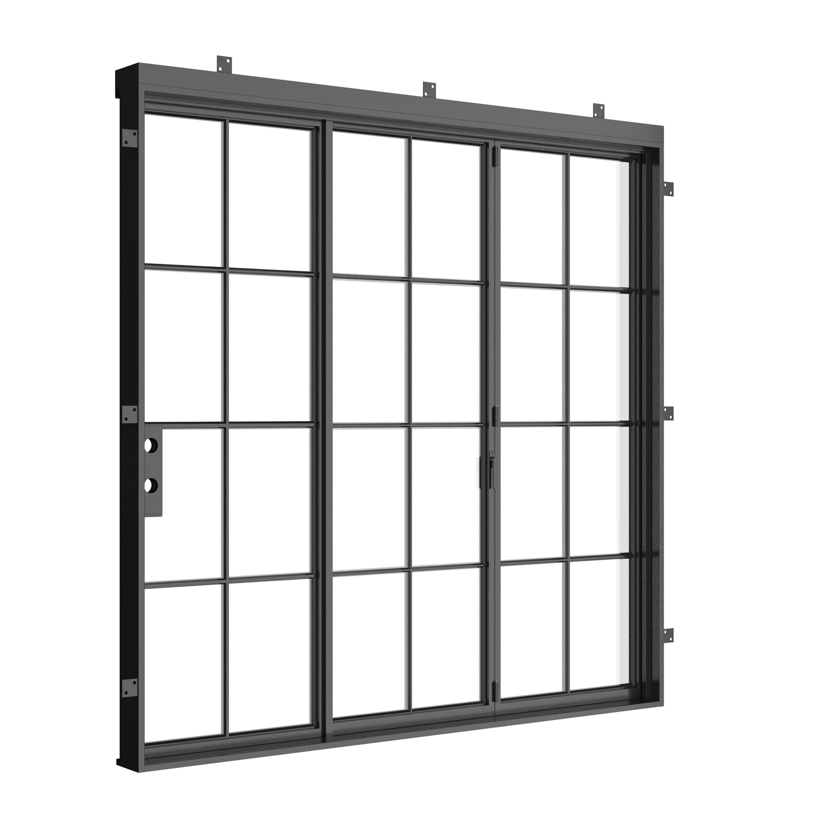 architectural bi fold entry with energy efficient steel