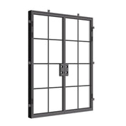 custom double flat steel doors with thermal break insulation