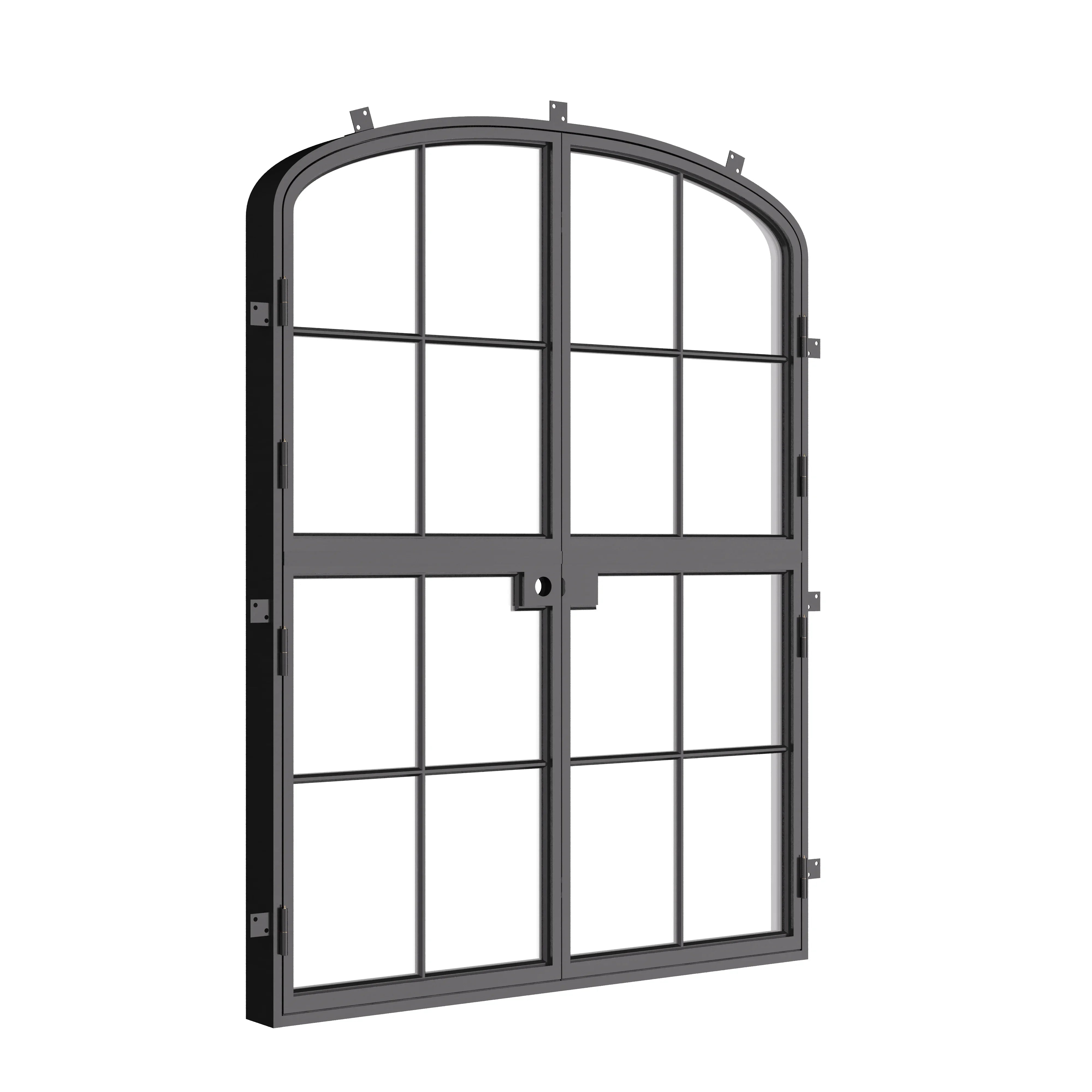 Air 5 Dutch double mini arch luxury steel exterior door with narrow sightline frame