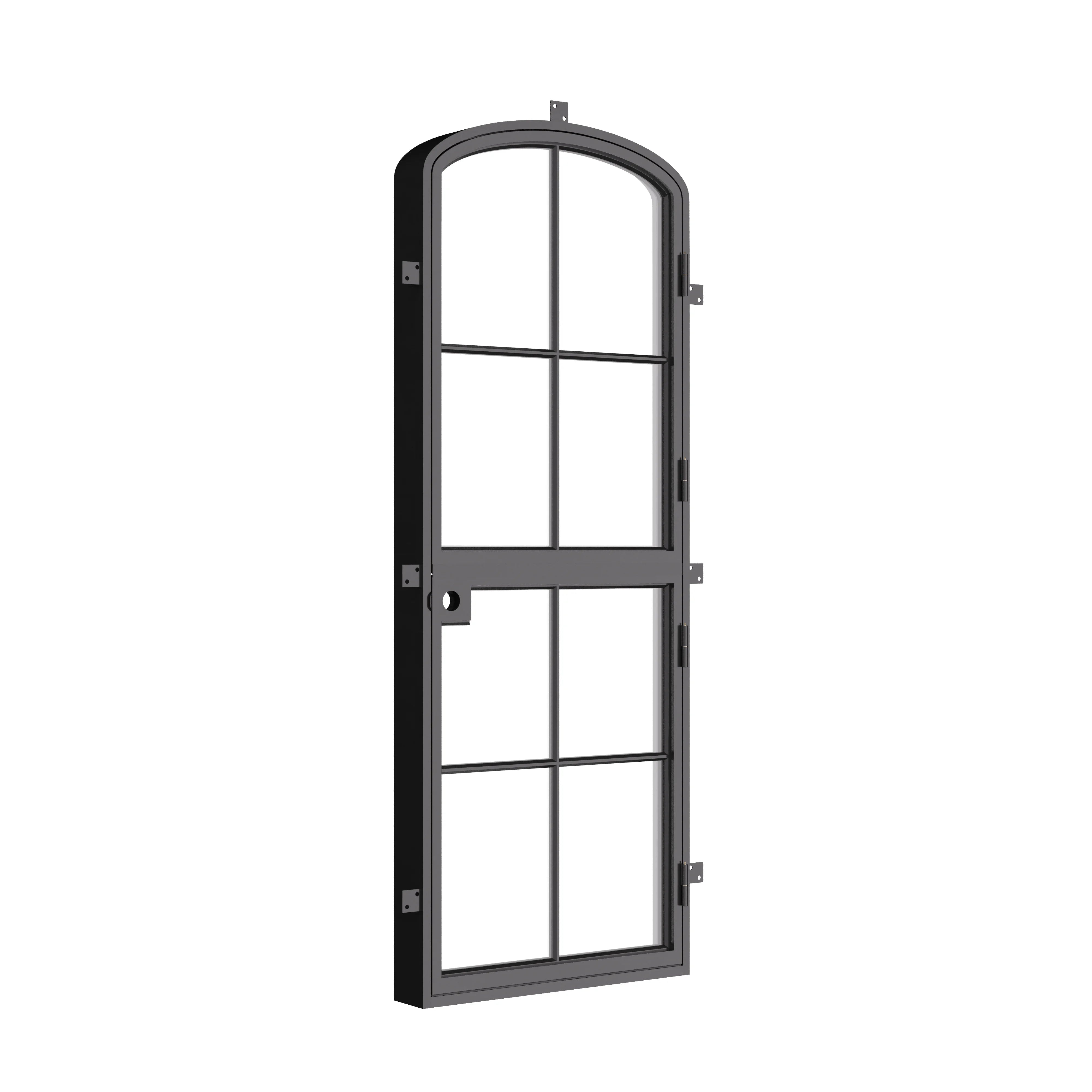 Air 5 Dutch single mini arch architectural steel exterior door with narrow profile frame