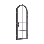 Modern arched entry door with insulated steel frame