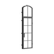 single steel door with arch top glass and thermal barrier