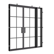 Exterior Air 5 double flat doors with left sidelight, cold-rolled steel
