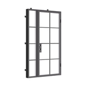 minimalist single entry door with left sidelight and insulated construction