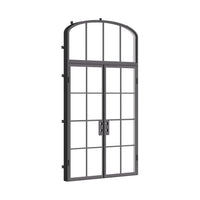 Air 5 with Mini Arch Top Window - Double Flat | Standard Sizes by Pinky’s Iron Doors — home doors, view 4