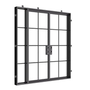 modern double entry doors with right side glass and insulated steel build