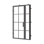 Air 5 single flat narrow sightline steel entry with right glass panel