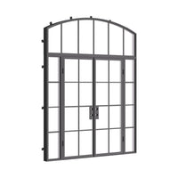 Air 5 with Side Windows and Arch Top Window - Double Flat | Standard Sizes by Pinky’s Iron Doors — home doors, view 4