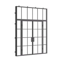 Air 5 with Thermal Break, Side Windows and Flat Top Window - Double Flat | Standard Sizes by Pinky’s Iron Doors — home doors, view 3