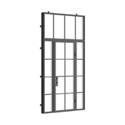 exterior single door with sidelights and transom and thermal barrier frame
