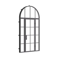 Air 5 with Side Windows and Full Arch Top Window - Single Flat | Standard Sizes by Pinky’s Iron Doors — home doors, view 4