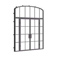 Air 5 with Side Windows and Mini Arch Top Window - Double Flat | Standard Sizes by Pinky’s Iron Doors — home doors, view 4