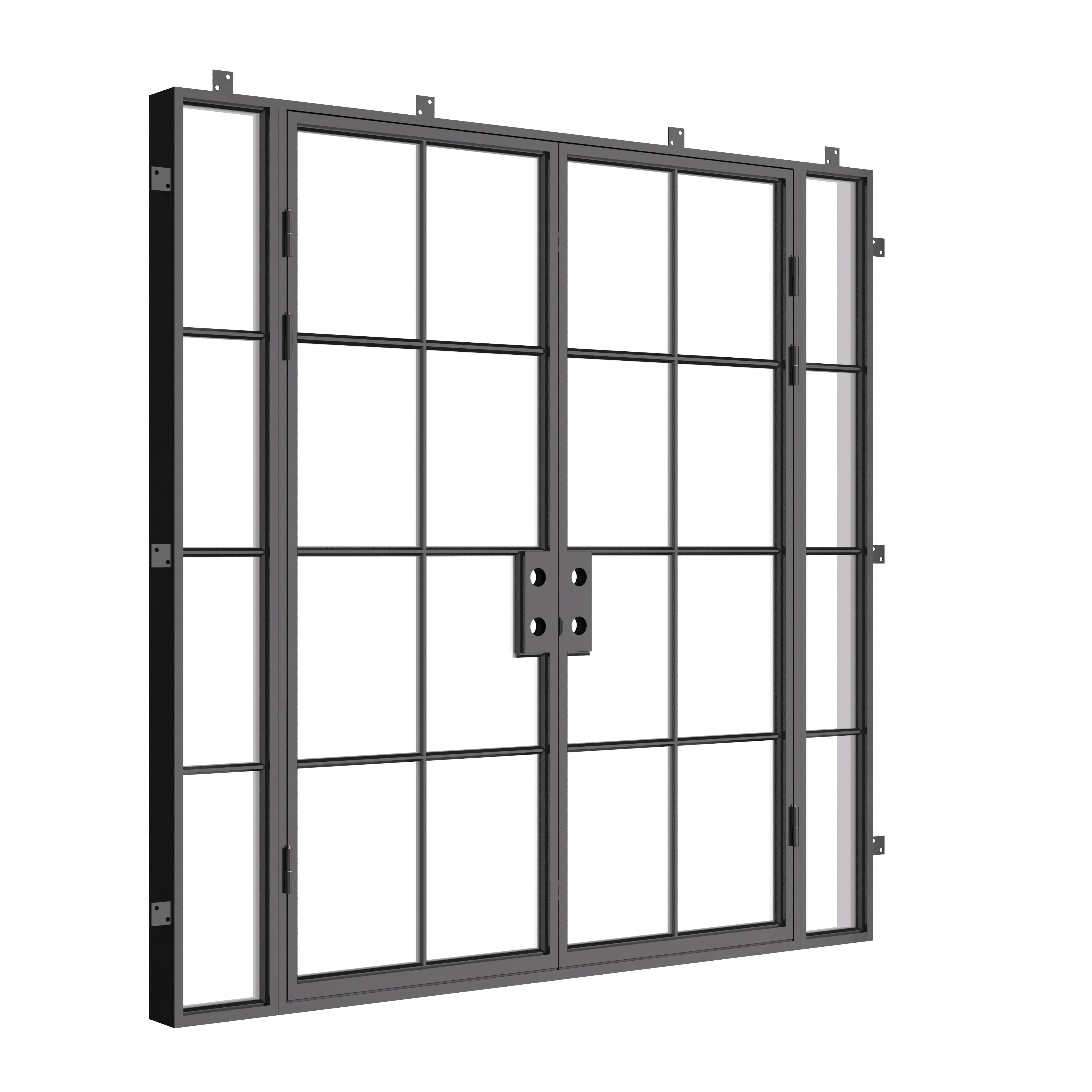 Modern double entry doors featuring thermal separation barrier