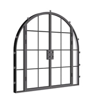 Air 5 with Thermal Break and Side Windows - Double Full Arch | Standard Sizes by Pinky’s Iron Doors — home doors, view 3