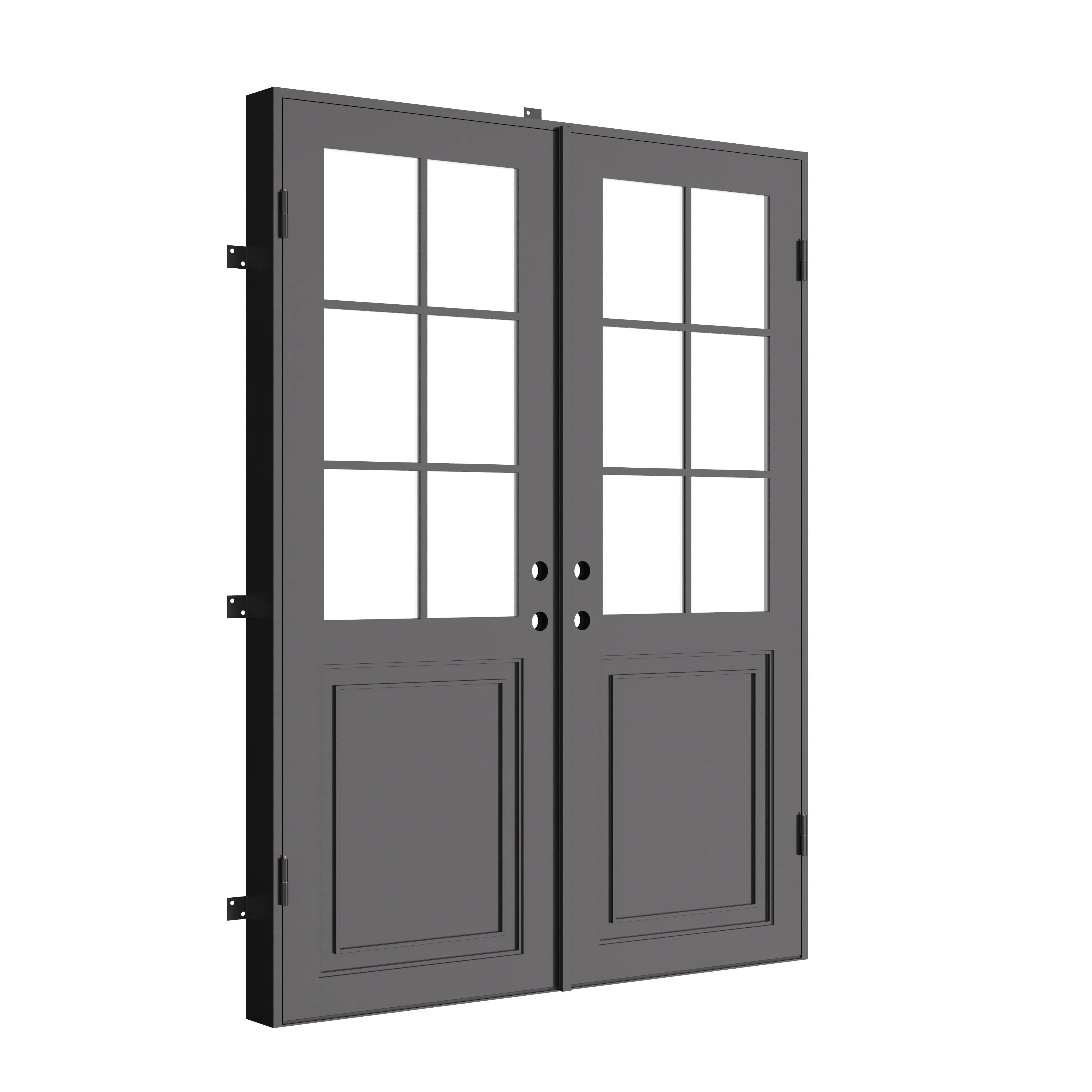 Air Getty double flat steel front doors, European style steel exterior entry