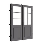 Air Getty double flat steel front doors, classic European style steel front doors