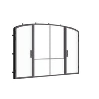 Air Grand - Dual Single with Middle Fixed Panel Mini Arch | Standard Sizes by Pinky’s Iron Doors — home doors, view 4