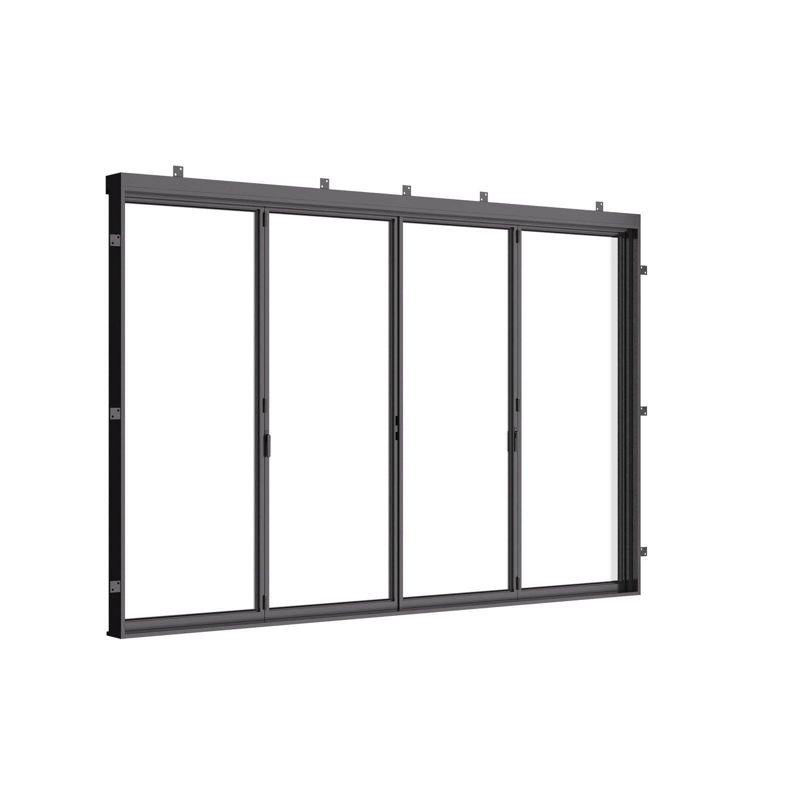 Center split thermal break bi-fold door with architectural lines.