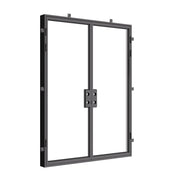 Cold-rolled double flat steel entry with narrow sightlines.