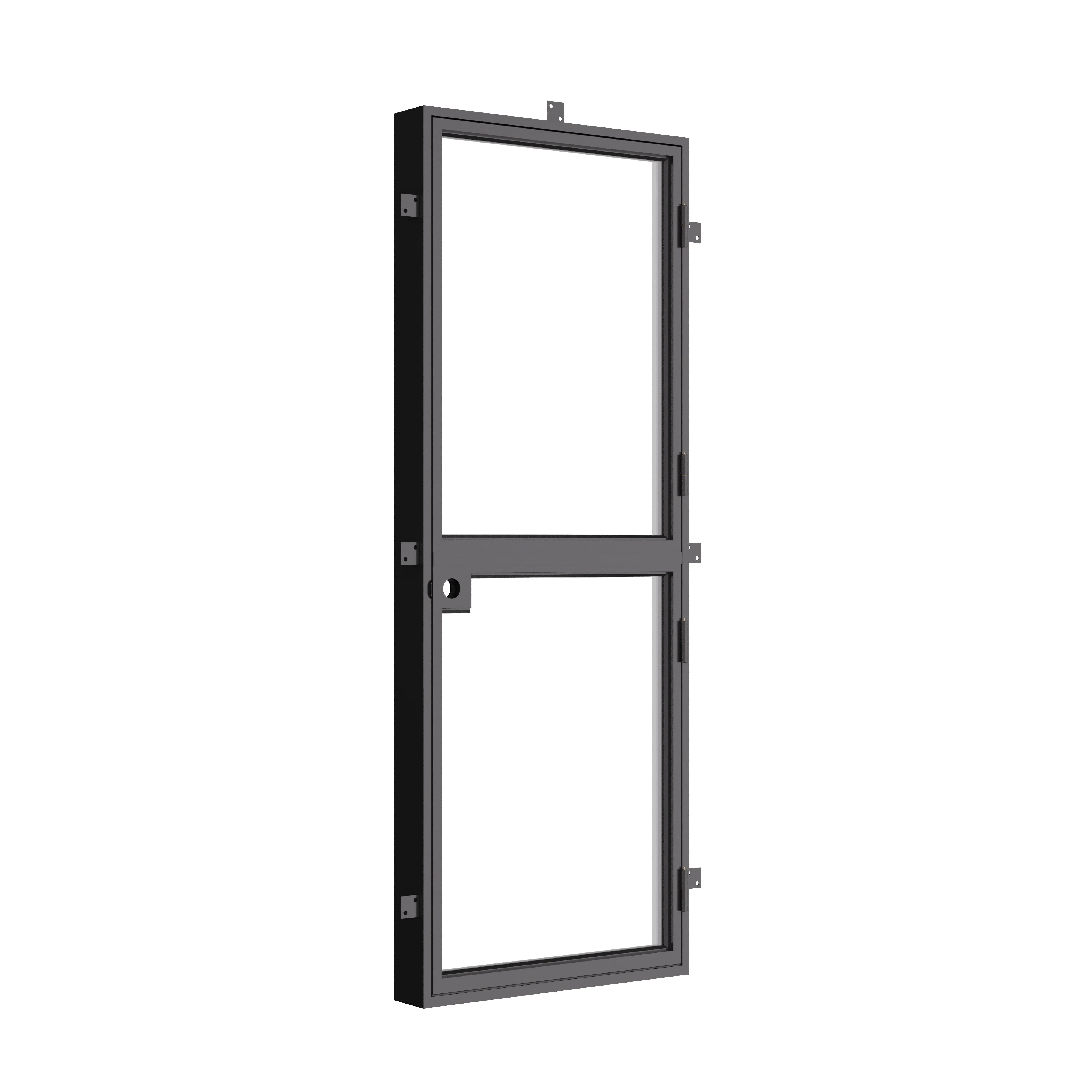 Pre-hung Dutch flat steel door with NFRC compliance.