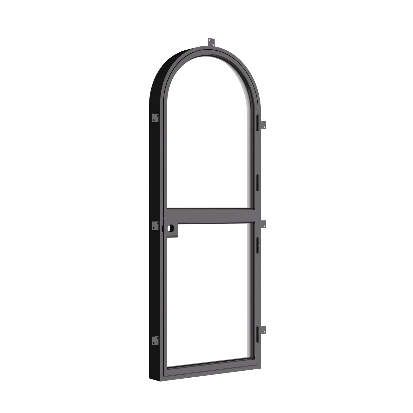 Dutch full arch cold-rolled steel door with U-factor values.