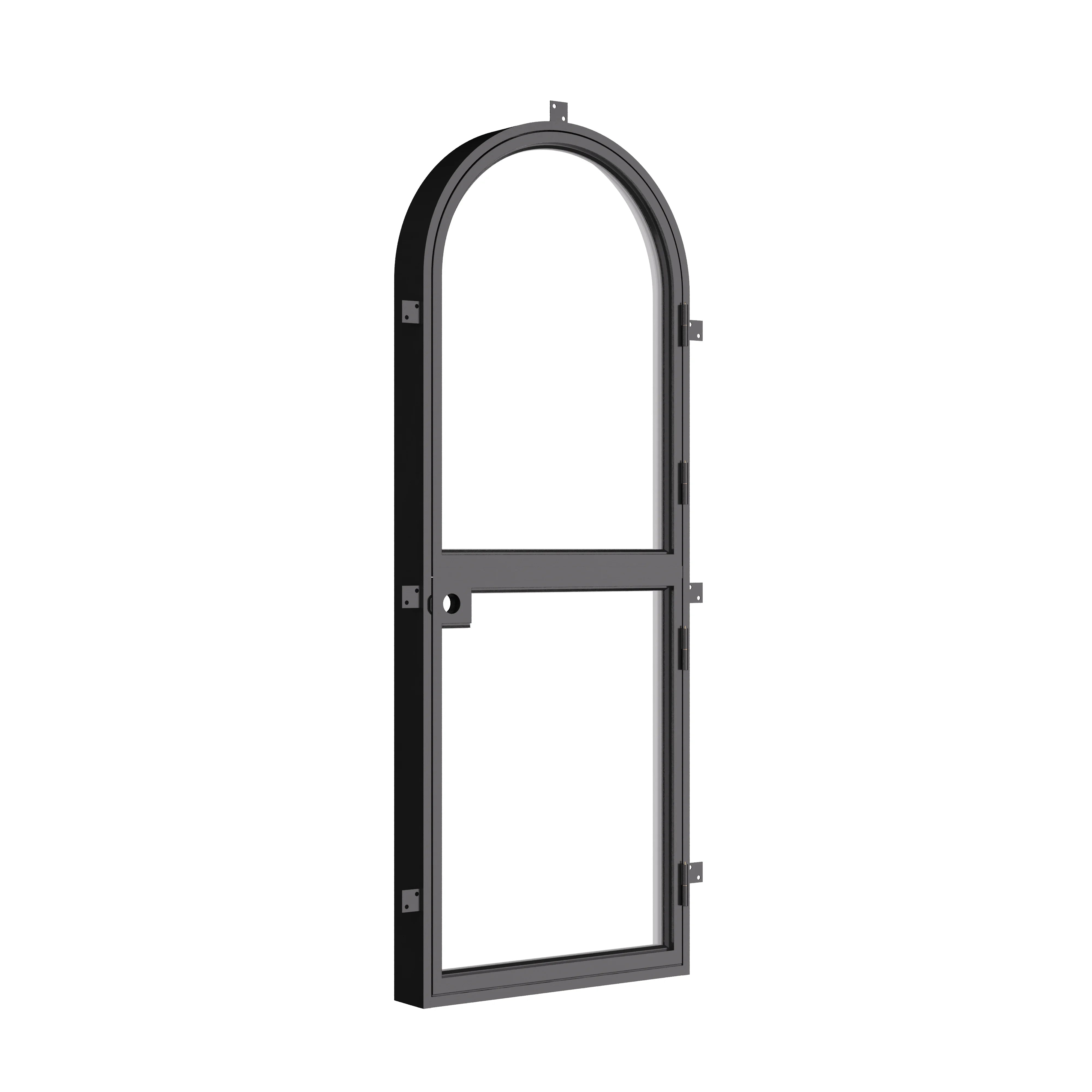 Dutch full arch cold-rolled steel door with U-factor values.