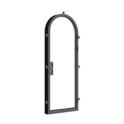 Pre-hung full arch steel entry system.