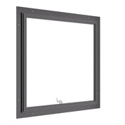 Thermally broken awning steel window, square, ring pull, cold-rolled steel, black, tempered Low-E glass