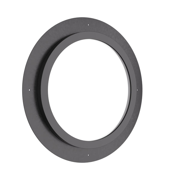 round steel window with thermal break and insulated glazing