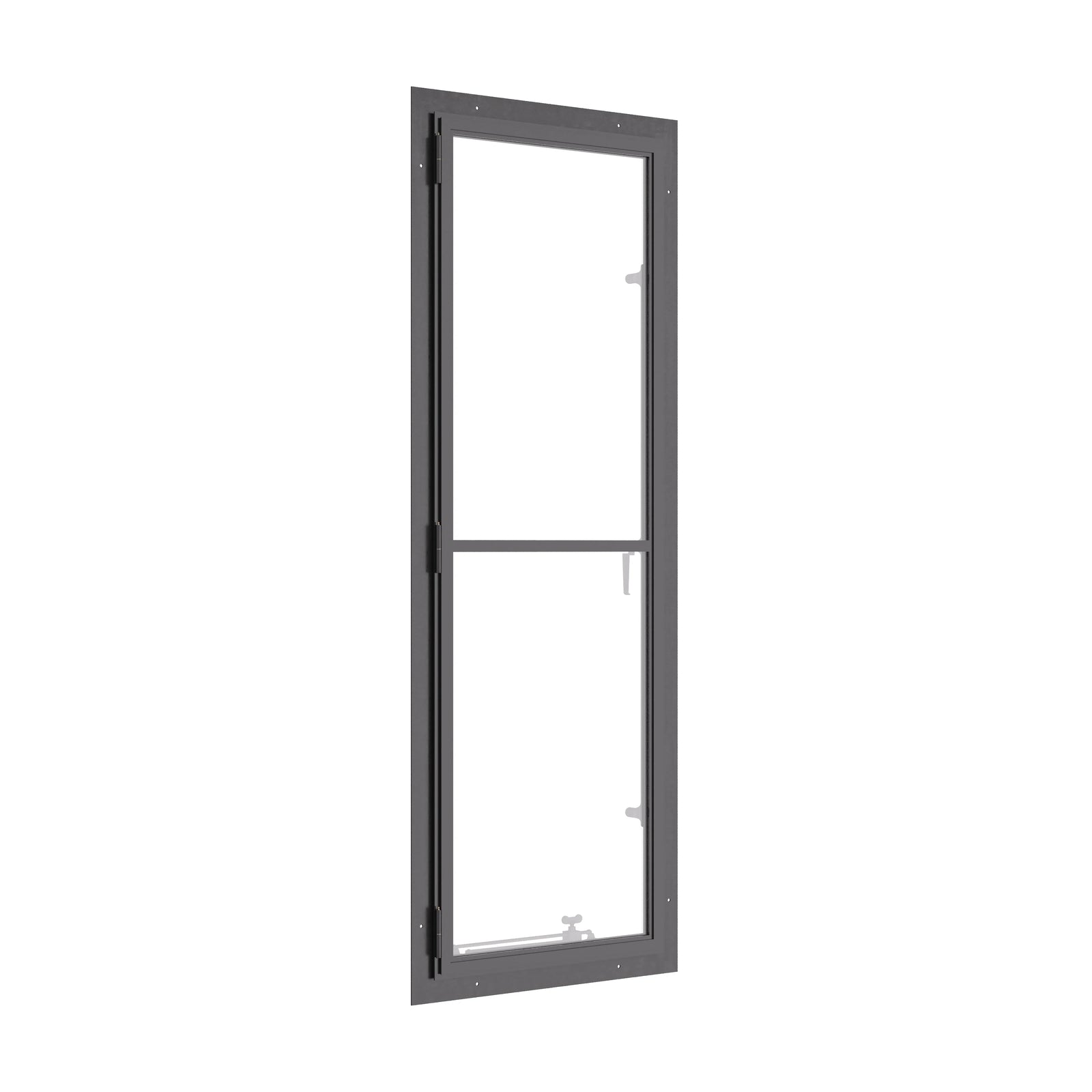 Single portrait steel casement window with transom, ideal for Chicago residential projects