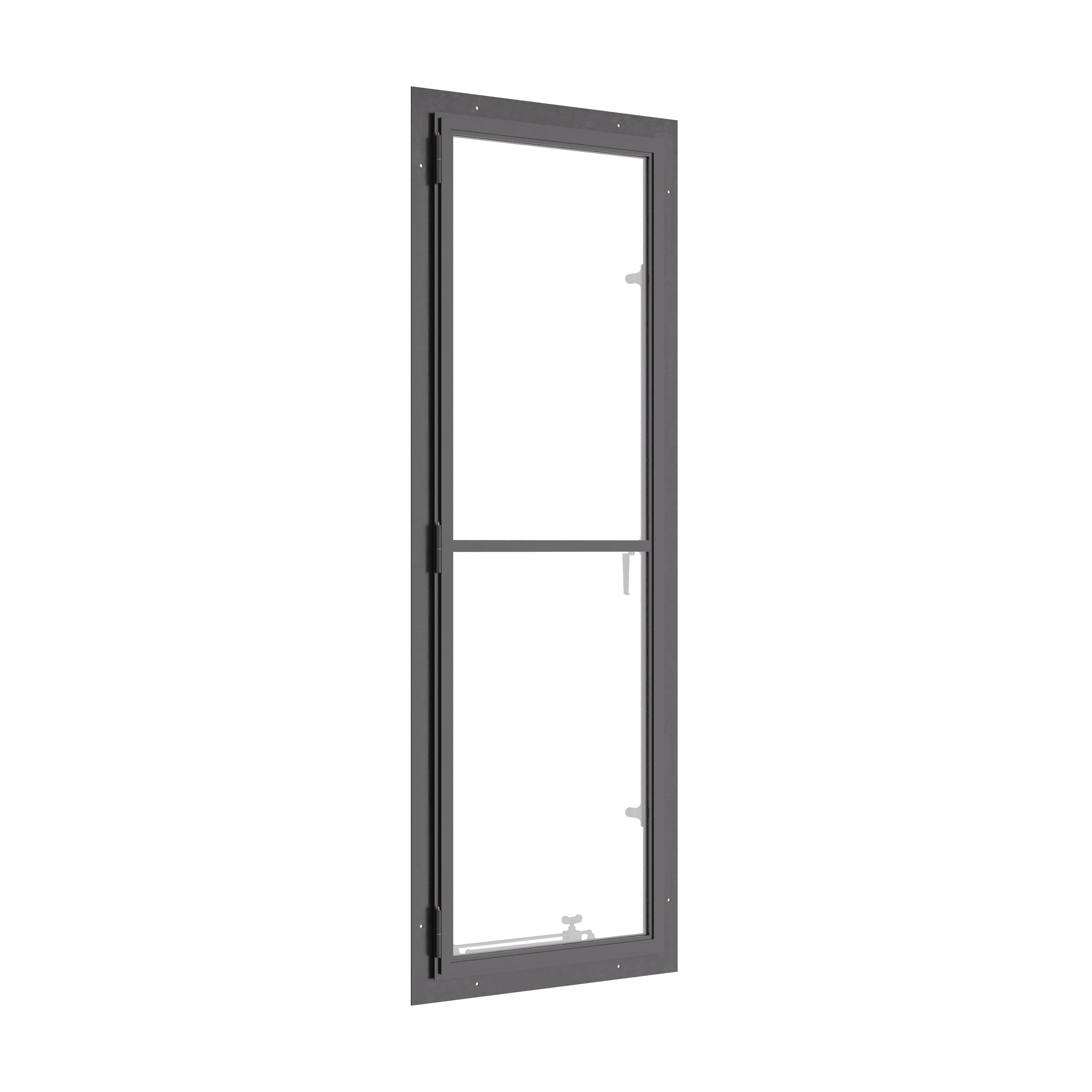 Single portrait steel casement window with transom, ideal for Chicago residential projects
