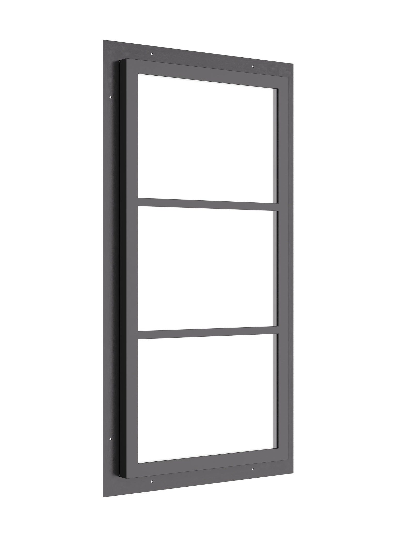 thermally broken portrait steel window with 0V 2H grid and insulated glass