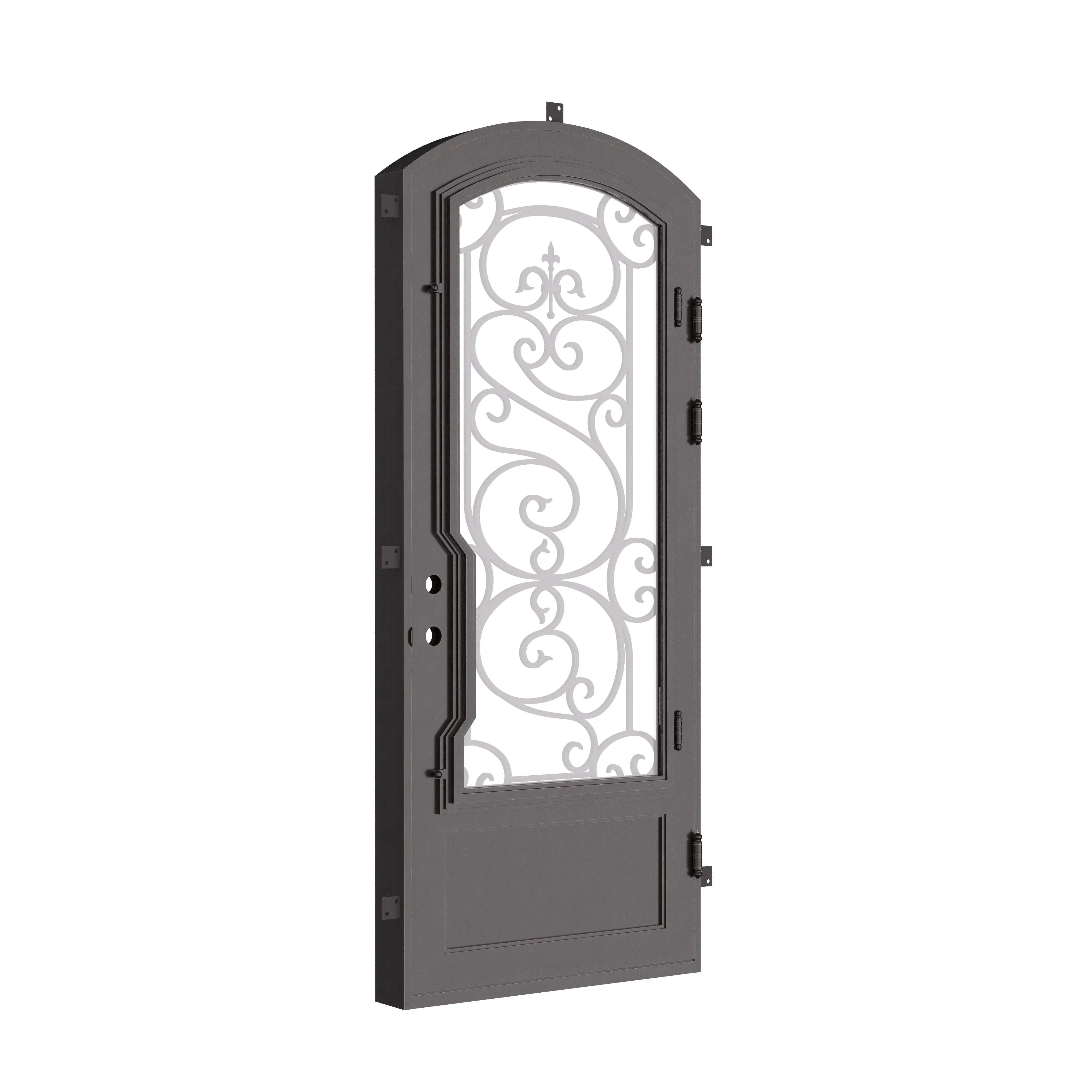 Beverly single entry door with efficient glass and thermal break.