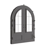 Bristol french radius top hinged door with thick energy efficient glass.