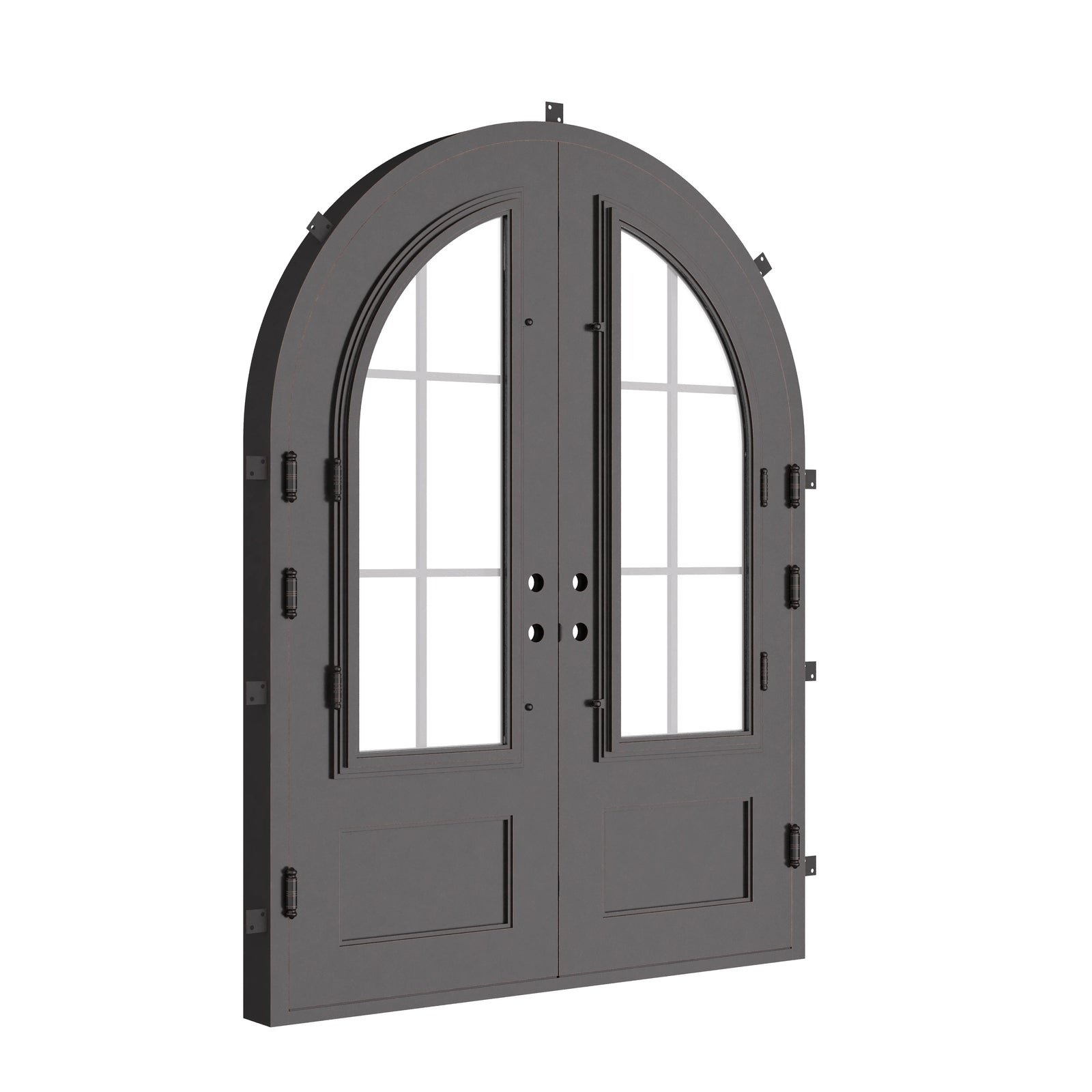 Bristol double full arch top door with energy efficient double-pane glass.
