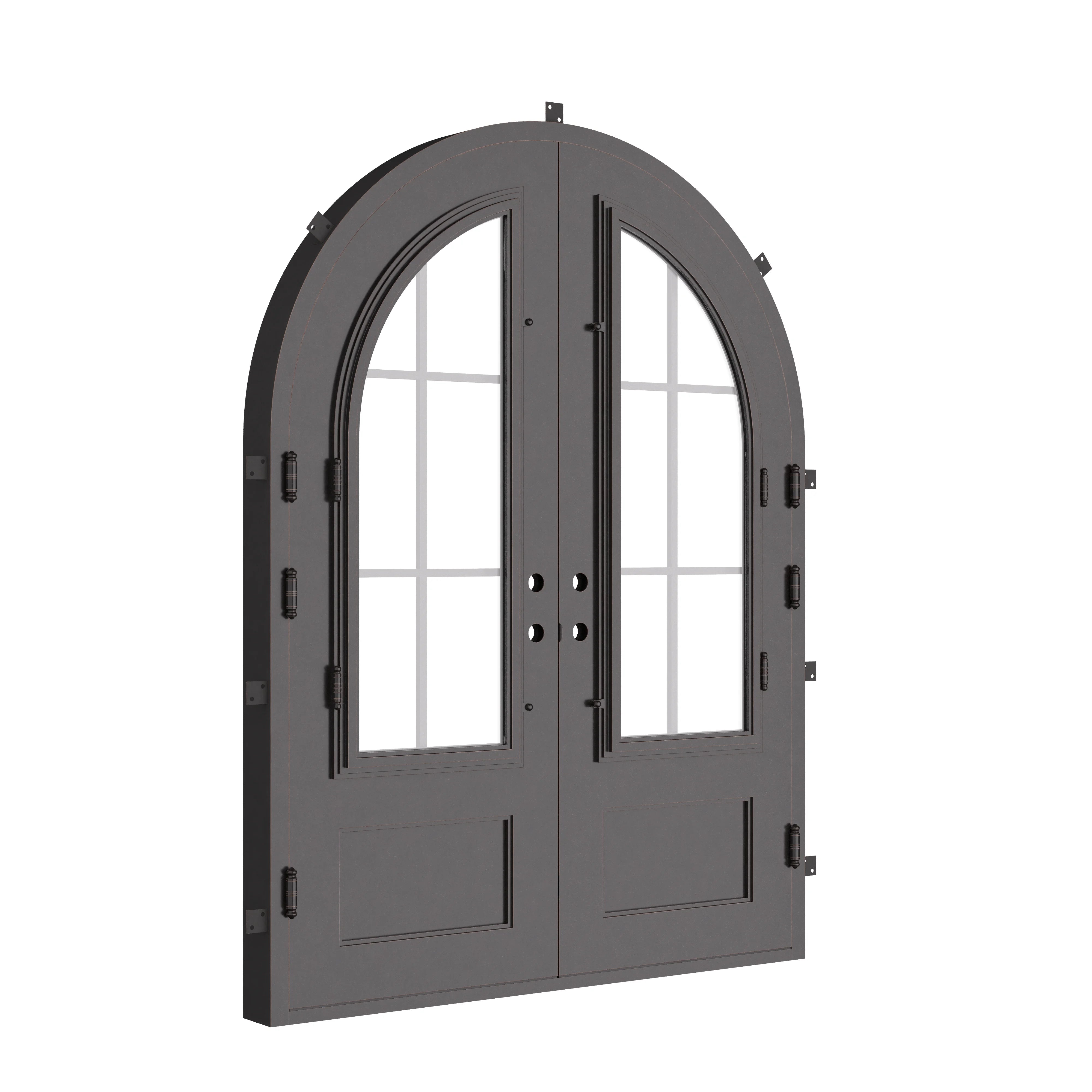 Bristol double full arch top door with energy efficient double-pane glass.
