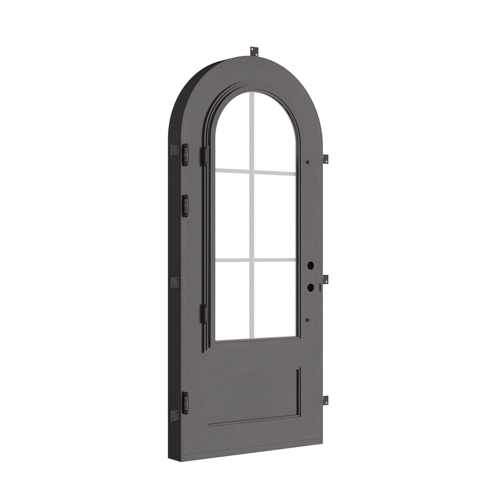 Bristol full arch top door for cold weather in black color.