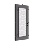 DNA’ Door square top metal door with thermal break and thick glass in black.